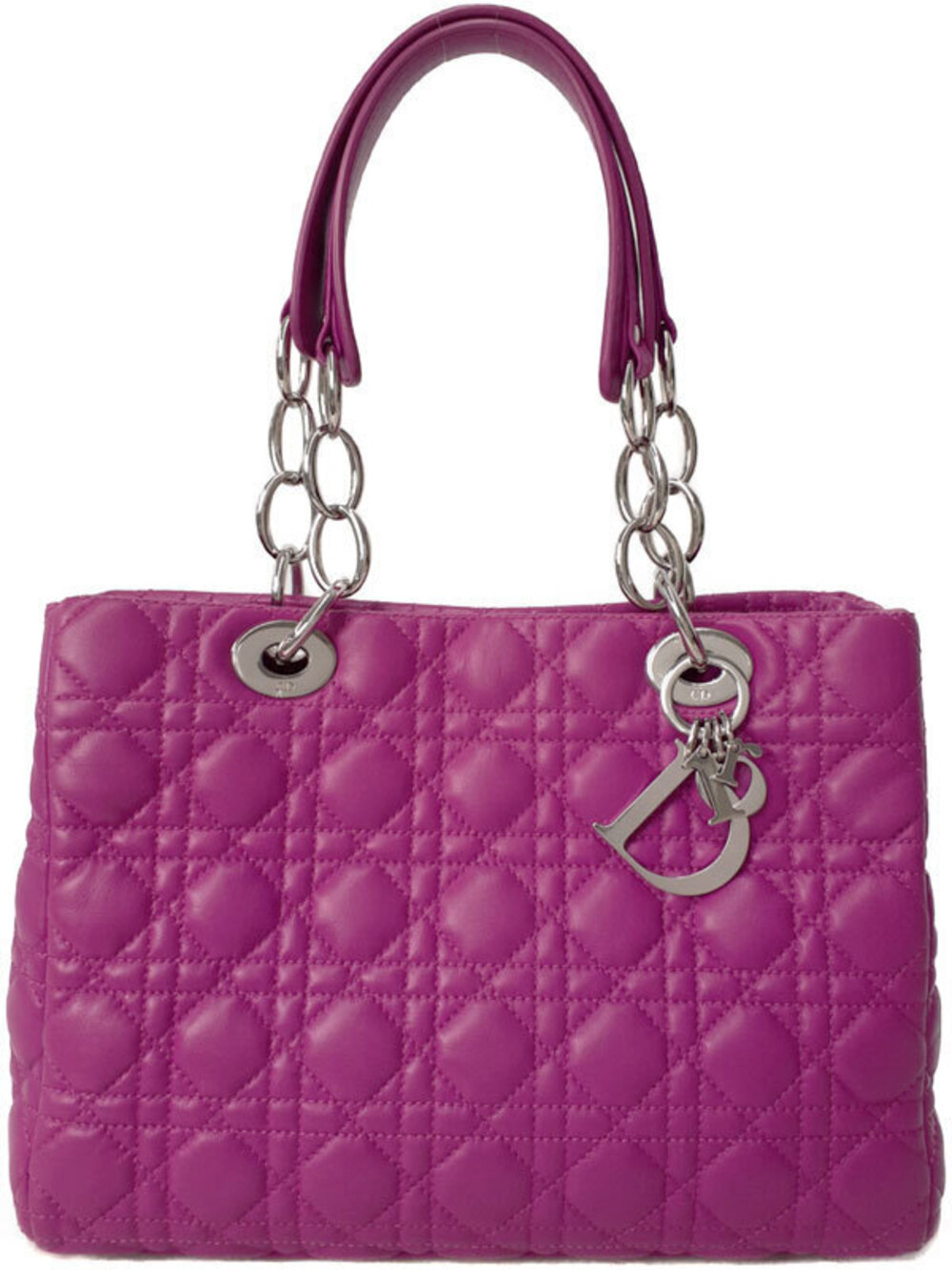 Christian Dior Cannage Quilted Chain Tote Bag